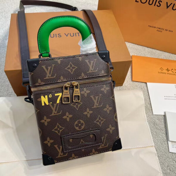 L&v バーティカルボックストランク ハンドバッグ ショルダーバッグ