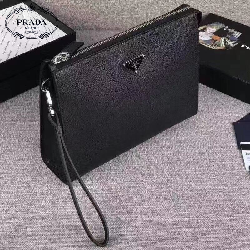 【PRADA 公式旗艦店】プラダ クラッチバッグ 当日出荷 好評に付き再入荷!24*18*6CM